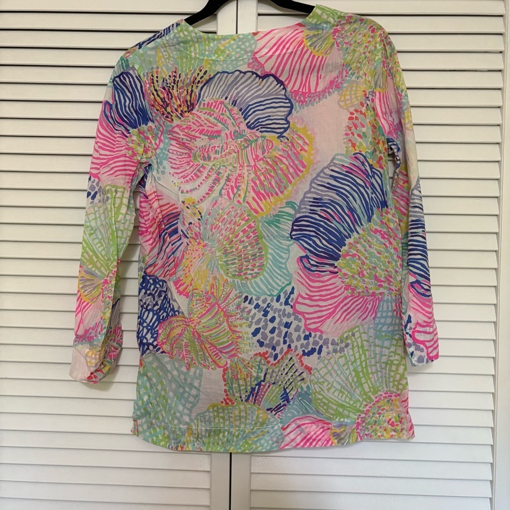 Lilly Pulitzer Multicolor Striped and Floral Top - Picture 4 of 4